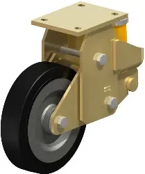 Produktfoto 1 von BSFE-SE 200K BLICKLE Stahlgeschweißte Schwerlast-Bockrolle mit PU-Feder