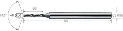 2.CD.040125.S CrazyDrill Steel VHM RIP 4xd, STAHL, 1,25mm MIKRON