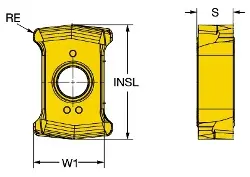 Produktfoto 1 von DS20-0407-P-S5W4344 CoroDrill® DS20 Wendeschneidplatten zum Bohren
