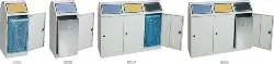 Produktfoto 1 von 660-075-0-1-200 / 9900029964 Abfallsammler RAL 7035 70 Liter, 1000x400x380 mm