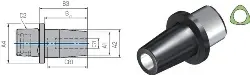 C6-W-391.19-14052 Schrumpf-Adapter ISO26623-1 PSC 63x14 WTO