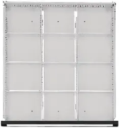Produktfoto 1 von 901905 Schubl-Einteil-Set 1/3-Teilung für Fronthöhe 90 - 150 mm
