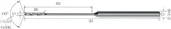 Produktfoto 1 von 2.CFT.30045.0 Kleinstbohrer VHM 30xd Titan CD-FLEX 0,45mm MIKRON