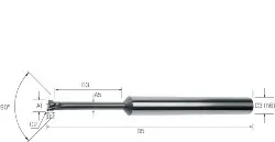 Produktfoto 1 von 2.BC.05290090.1 CrazyMill Champfer VHM RIP Back, UNI,5xd, Z5 2,90 MIKRON