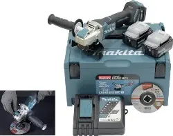 Produktfoto 1 von DGA519RTJ Akku-Winkelschl. X-LOCK 18 V DGA519RTJ, 5.0 Ah -MAKITA-