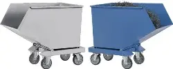 Produktfoto 1 von 4704 Muldenkipper 800l, blau ohne Sieb u. Ablasshahn