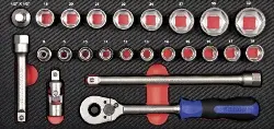 Produktfoto 1 von 5999-131 Steckschlüssel-Satz-Einlage 1/2', 24-tlg. - PROJAHN -