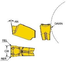 Produktfoto 1 von QFT-H-0400-02-GFH10F SANDVIK CoroCut QF Wendeschneidplatte zum Axialeinstechen