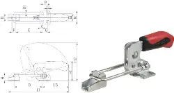 Produktfoto 1 von 94698 Verschluß-Spanner, horizontal mit Gegenhalter AMF