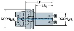 Produktfoto 1 von HT0640SL40N110 SANDVIK HSK für CoroTurn® SL Adapter