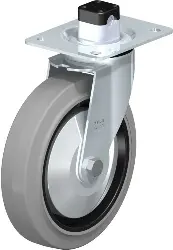 Produktfoto 1 von LE-POEV 200KD-CS11-SG-FA BLICKLE Stahlblech-Lenkrolle mit Anschraubplatte