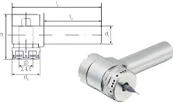 Produktfoto 1 von CM-AI-R016-016-12-A Schnelllaufspindel mini 90° AI TGP1312 CoolSpeed