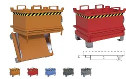 Produktfoto 1 von MSB 150 R Mini-Klappbodenbeh. feuerrot RAL 3000, Inhalt 130 l -BAUER-
