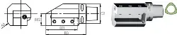 Produktfoto 1 von PS4.V20.L11.080 Werkzeughalter axial 1-fach li ISO26623-1 PSC 40x 80 SWISS