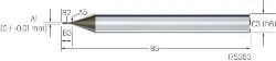 Produktfoto 1 von 2.CMI35.B1Z4.080.1 CrazyMill Hexalobe 3,5xd, INOX, Z4, 0,80 MIKRON