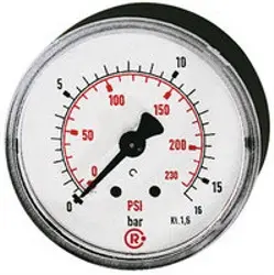 Produktfoto 1 von 218-KD 218-KD, Standardmano, Kunststoff, G 1/4 hinten, 0 - 16,0 bar/230 psi, Ø63