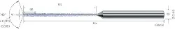 Produktfoto 1 von 2.CFS.50045.IK.1 CrazyDrill Flex VHM RIP 50xd, Stahl, IK, 0,45mm MIKRON