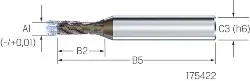 2.CMC42.A1Z4.400.1 CrazyMill Cool-A VHM SNP 2,0xd,UNI, IK, Z4, 4,00 MIKRON
