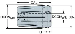 Produktfoto 1 von 3931432D160X120 SANDVIK ER Spannzange für Gewindebohrerschaft