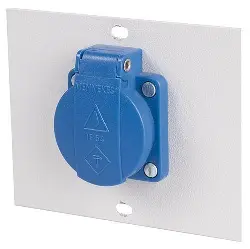 07.861.11 Abdeckblech inkl. Schuko - Steckdose RAL 7035