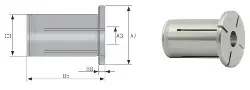 Produktfoto 1 von NT HS-12-D6 Spannhülse f. Dehnspannfutter PHC12SA 06,00 mm NT