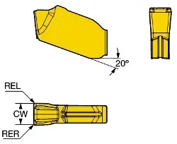 QD-NG-0318-020M-PM4340 SANDVIK CoroMill® QD Wendeschneidplatte zum Nutendrehen