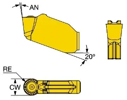 Produktfoto 1 von QD-NL-0800-RM1135 SANDVIK CoroCut® QD Wendeschneidplatten zum Profildrehen