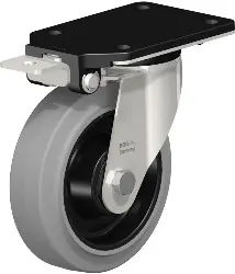 Produktfoto 1 von LEX-POEV 160XKA-IS-SG BLICKLE Edelstahl-Lenkrolle mit Rückenloch