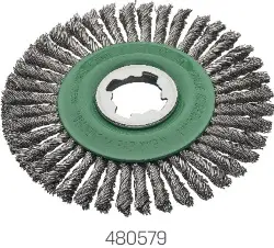 Produktfoto 1 von 473.80X40 Pipelinebürste gezopft, einrhg V2A-Draht, 125 × 6 mm, X-LOCK