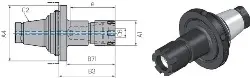 Produktfoto 1 von 320020007-40 Spannzangenadapter Quick Flex DIN6499/lang, 20QF-ER11 WTO