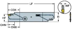 Produktfoto 1 von QDNR2D16C25A SANDVIK CoroCut QD Kassette zum Abstechen