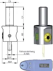 Produktfoto 1 von 206.010.025.025 Micro-Ausdrehkopf digital DIN1835 10,00mm, 0,30 - 19,1