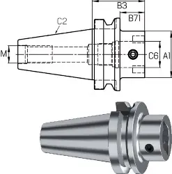 Produktfoto 1 von 134.550.025.063 Grundaufnahme ISO 7388-2 AD BT50 ST2 SWISS