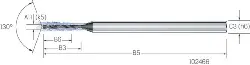 2.CD.080160.IK CrazyDrill SST VHM RIP 8xd, Inox, IK, 1,60mm MIKRON