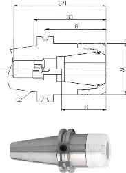 Produktfoto 1 von 44715000700 Spannfutter CentroP kurz ISO 7388-1 AD 40x40 FAHRION