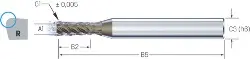 Produktfoto 1 von 2.CMC42.M2Z4.200.1 CrazyMill Cool-M VHM SNP ER 3,0xd,UNI, IK, Z4, 2,00/R=0,10