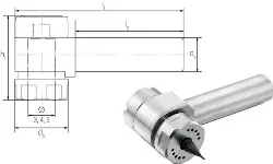 Produktfoto 1 von CM-CI-R016-016-4-A Schnelllaufspindel mini 90° TBP1304 CoolSpeed