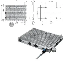 Produktfoto 1 von 564845 Vakuumspannplatte, Premium 300x200x40 mm, R:12,5 mm, AMF