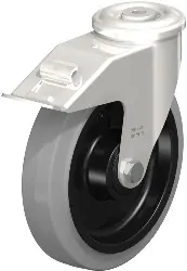 Produktfoto 1 von LEXR-POEV 200XKA-FI-SG BLICKLE Edelstahl-Lenkrolle mit Rückenloch