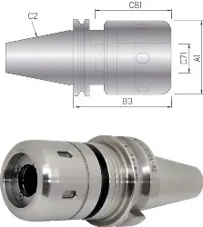 166040425105 Hochl.-Kraftspannfutter lang ISO 7388-1 AD SK 40x25 NT