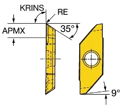 Produktfoto 1 von MAFL30201025 SANDVIK CoroCut XS Wendeplatte zum Längsdrehen, Anspiegeln