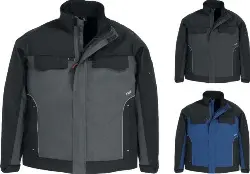 Produktfoto 1 von 130730-1120-L Arbeitsjacke Twill-ERNST, L grau/schwarz - FHB -