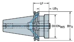 Produktfoto 1 von C8A39054550100A SANDVIK COROMANT CAPTO-Grundhalter BIGPLUS
