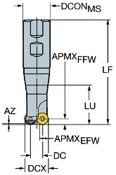 Produktfoto 1 von RA300032M3213M SANDVIK COROMILL 300 Schaftfräser