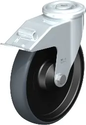 Produktfoto 1 von LER-TPA 200KD-FI-ELS BLICKLE Stahlblech-Lenkrolle mit Rückenloch