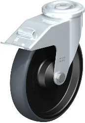 Produktfoto 1 von LER-TPA 200K-FI-ELS BLICKLE Stahlblech-Lenkrolle mit Rückenloch
