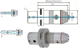 Produktfoto 1 von 30336233 Präzisions-Kurzbohrfutter IK ISO 26623-1 C 6 x0,5-13 WTE