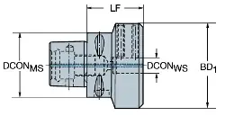 Produktfoto 1 von C5-131-00070-1000 SANDVIK COROMANT CAPTO/HSK-Adapter
