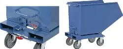 Produktfoto 1 von 4702A Muldenkipper 450l, blau mit Sieb u. Ablasshahn