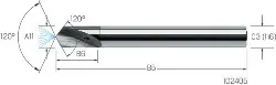 Produktfoto 1 von 2.CC.00400.120 CrazyDrill Twicenter VHM RIP 120 Grad, IKZ, 4,00mm MIKRON